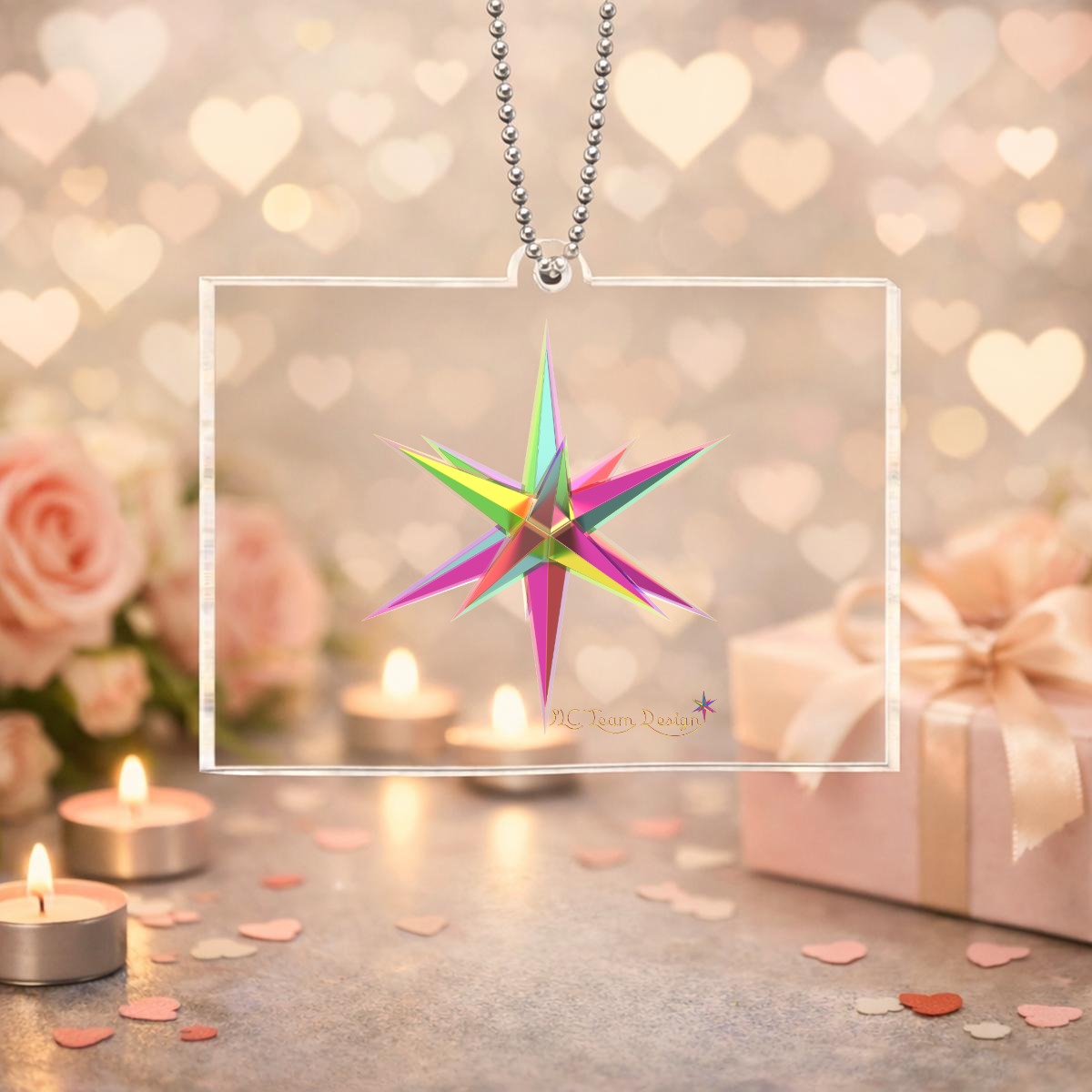 Horizontal Rectangular Acrylic Pendant|Single-Sided Printing