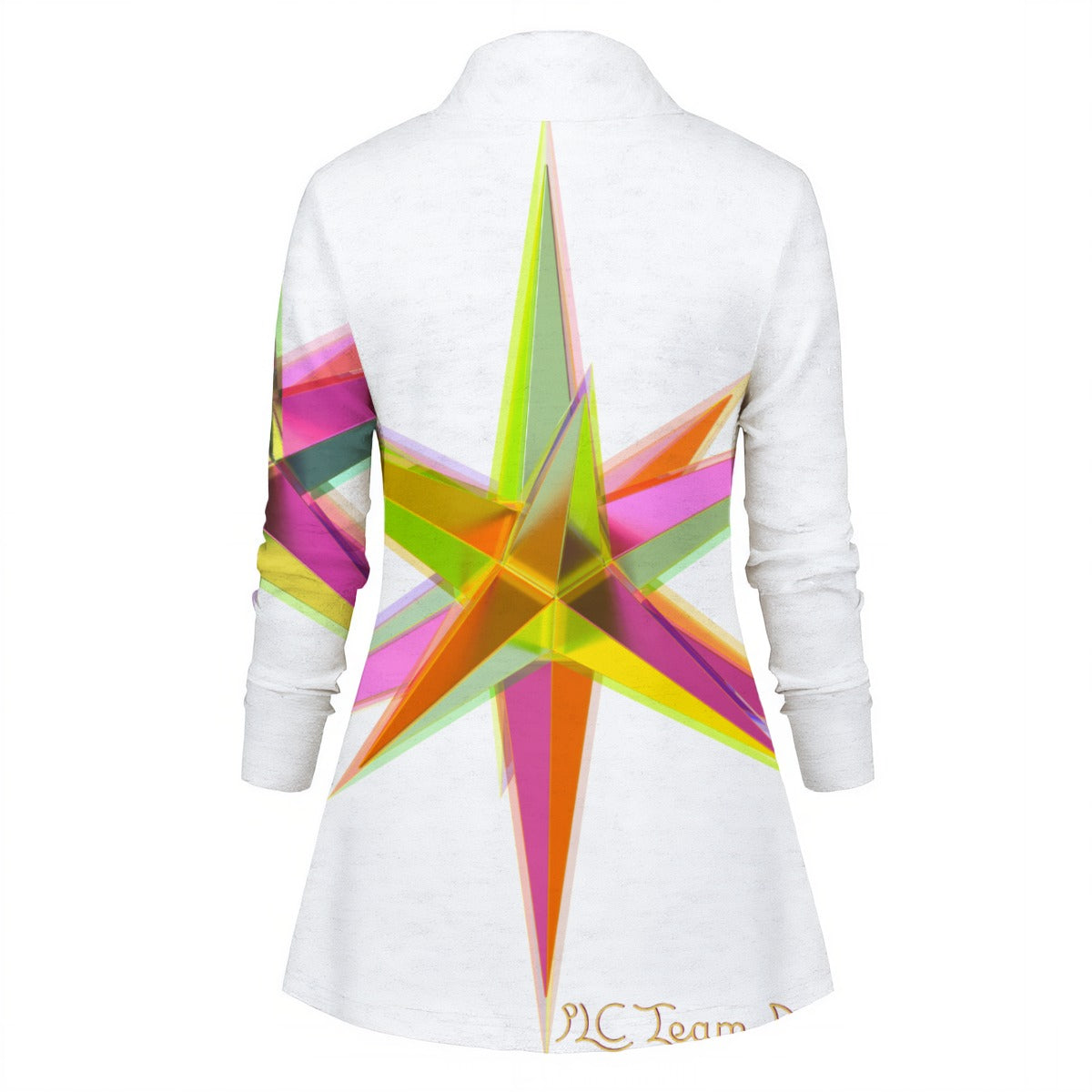 All-Over Print Women's Draped Long Sleeve Top
