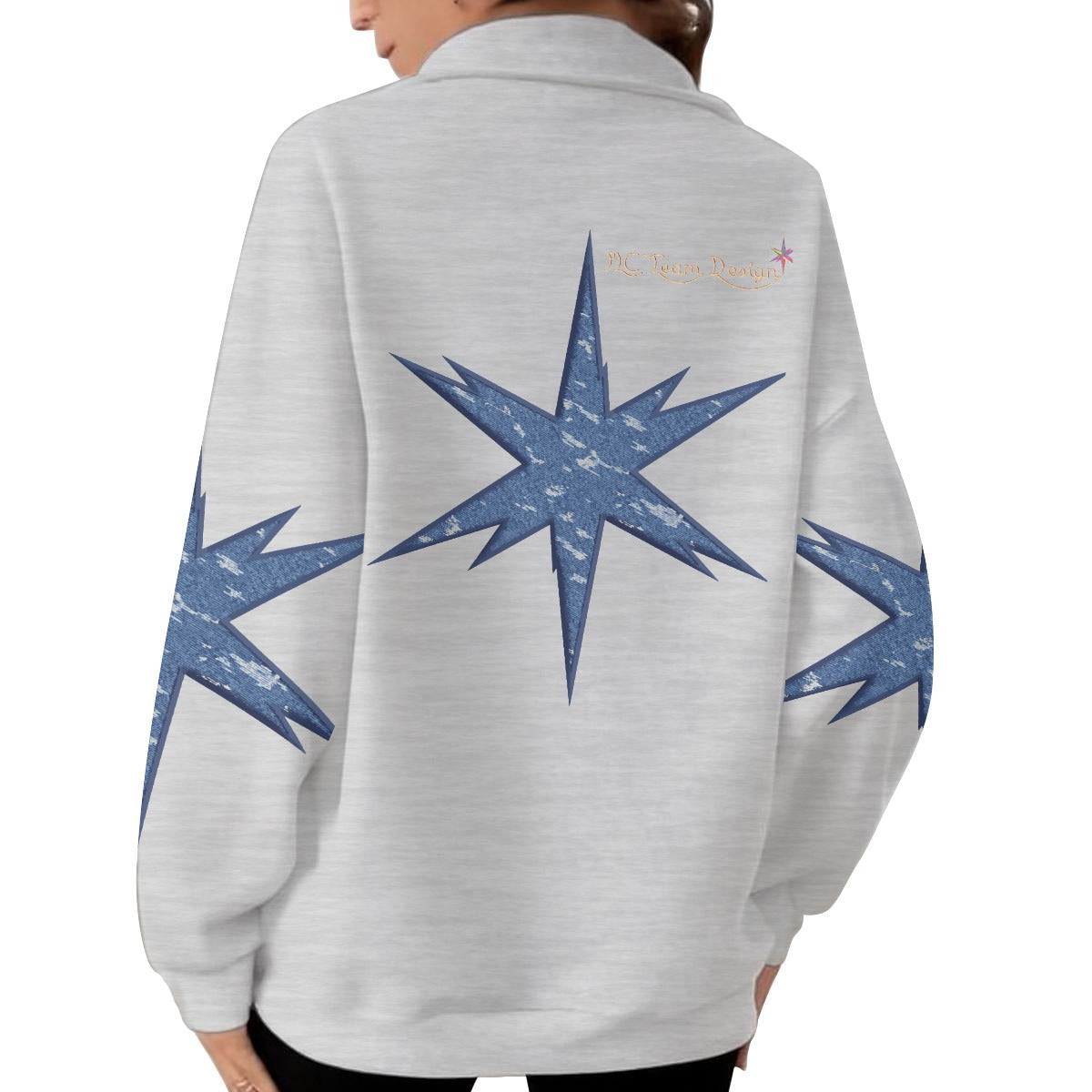 Women's Half-Zip Sweatshirt With Fleece|DTF