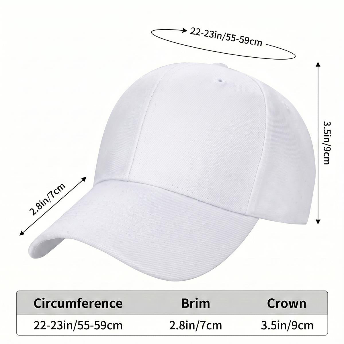 Curved Brim Baseball Cap Printed in Canada