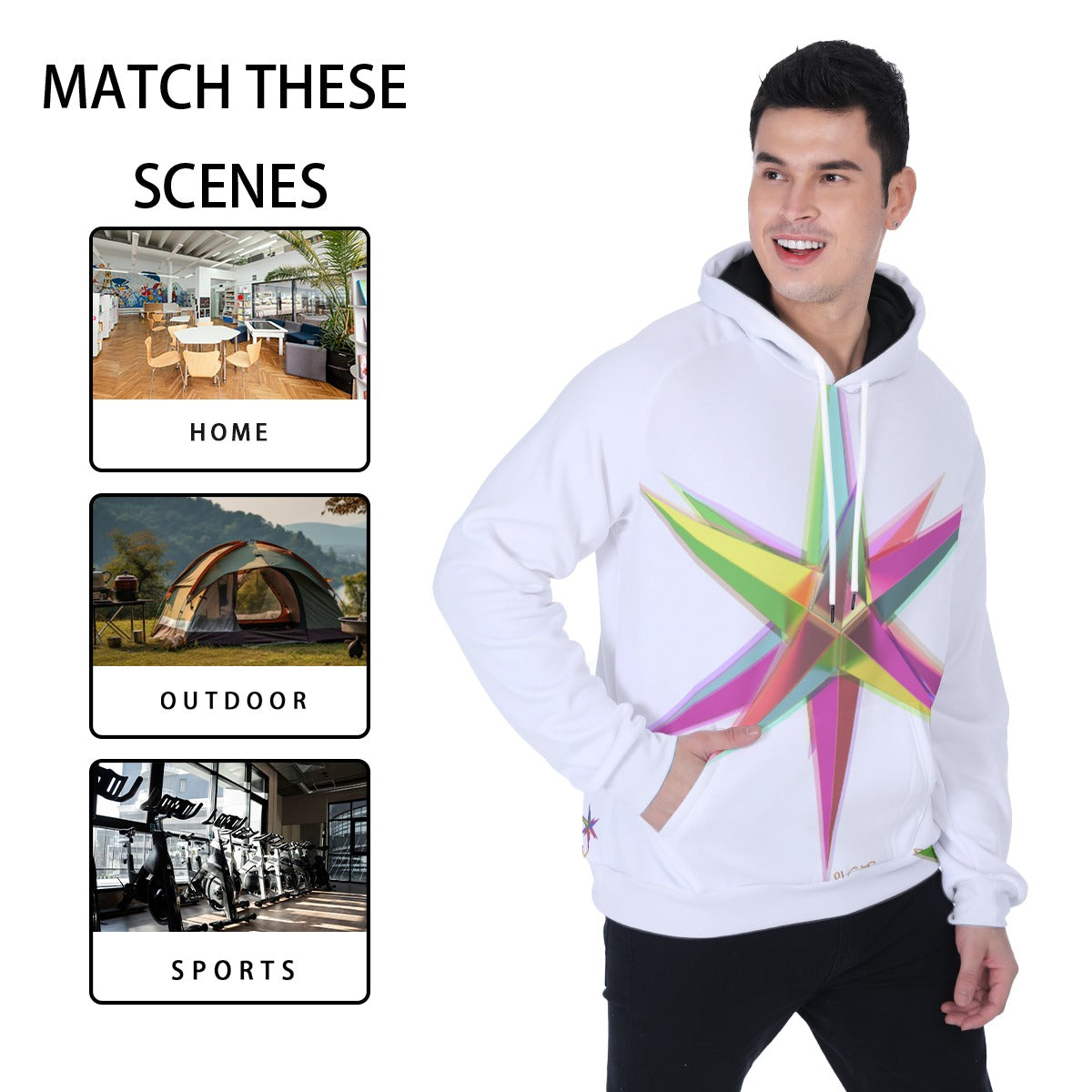 All-Over Print Men's Heavy Fleece Raglan Hoodie