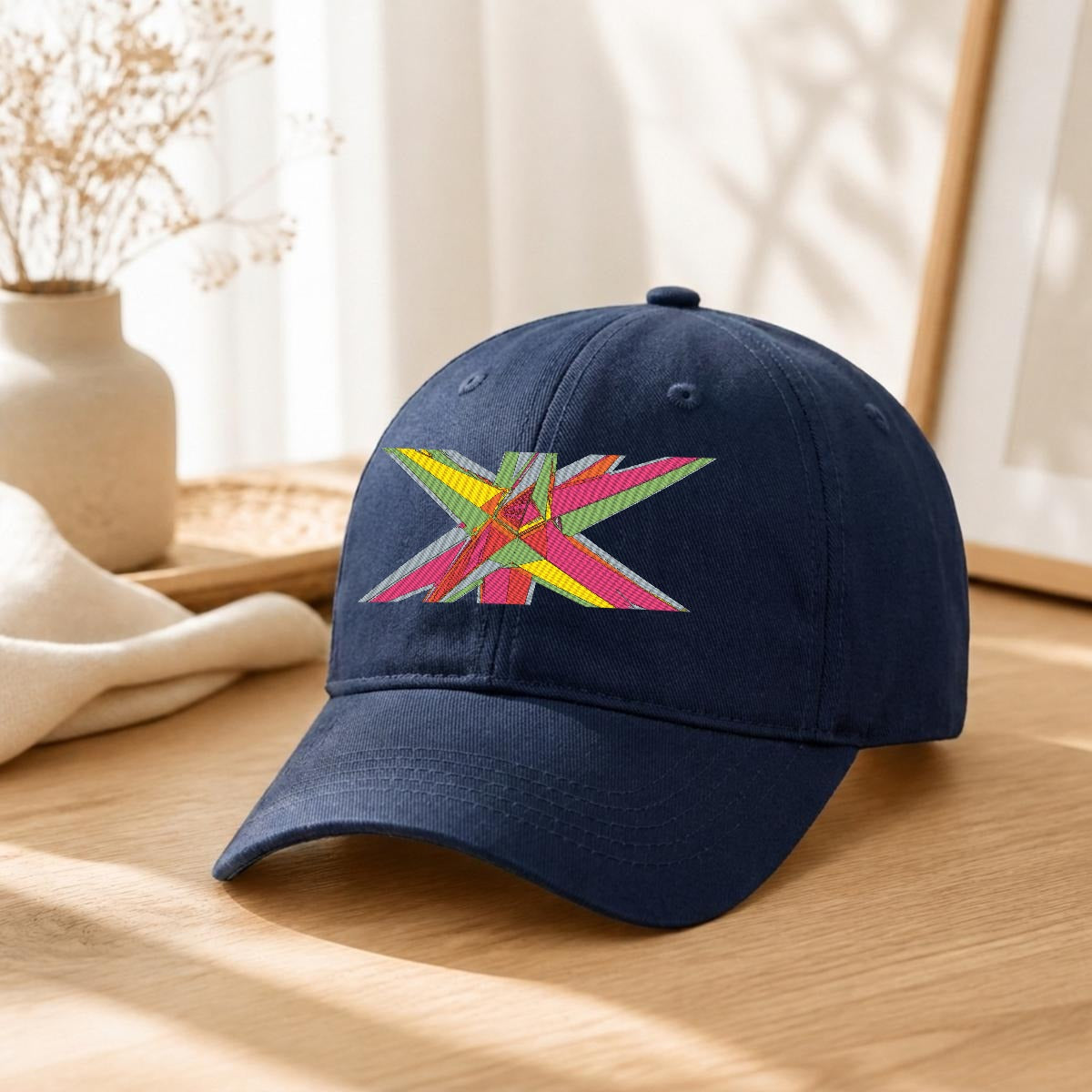 Embroidery Soft-Crown Flat Cap