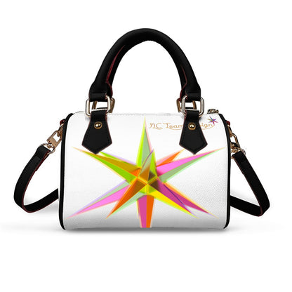 Classic Barrel-Shaped PU Leather Handbag