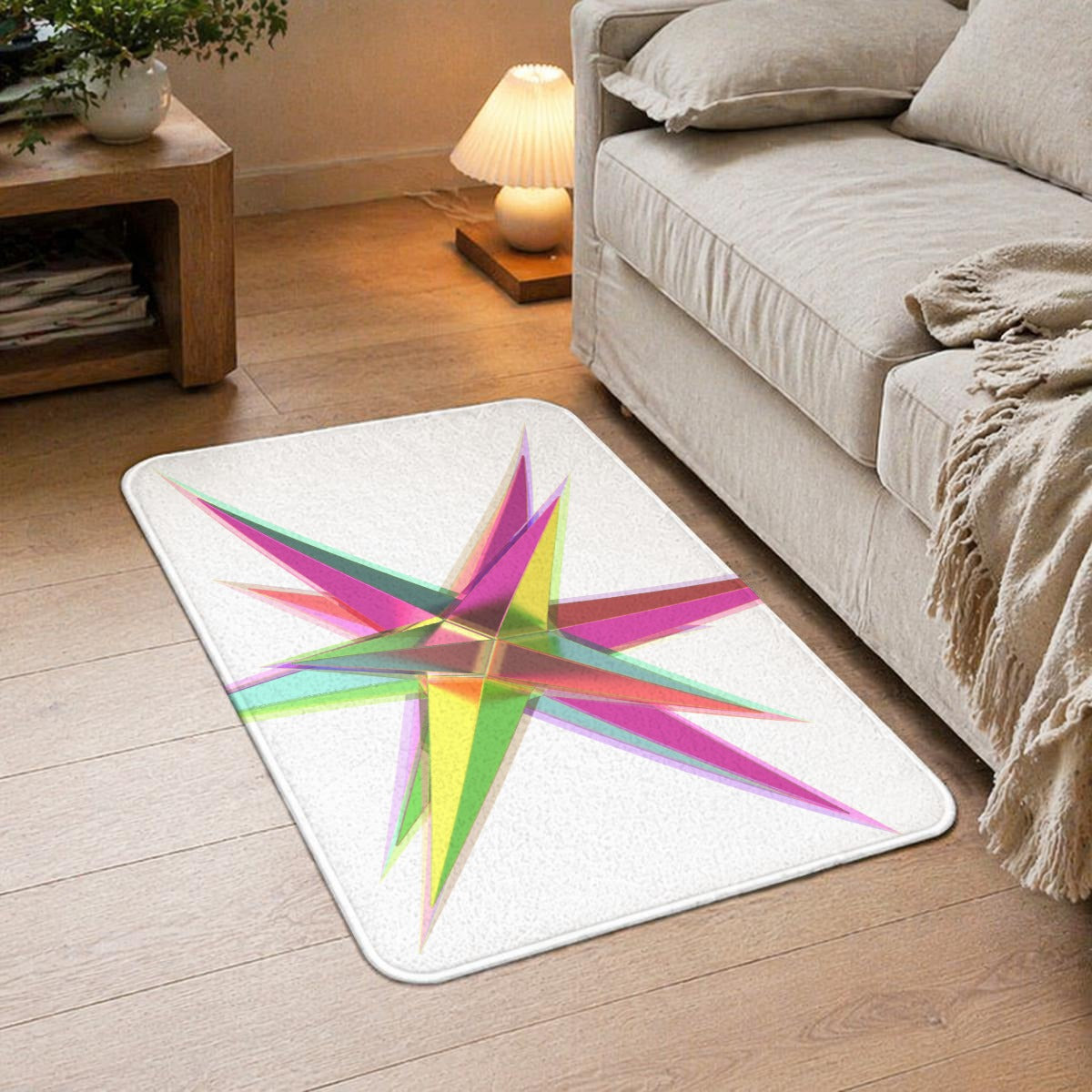 Rounded Diatom Mud Floor Mat Printed in Canada