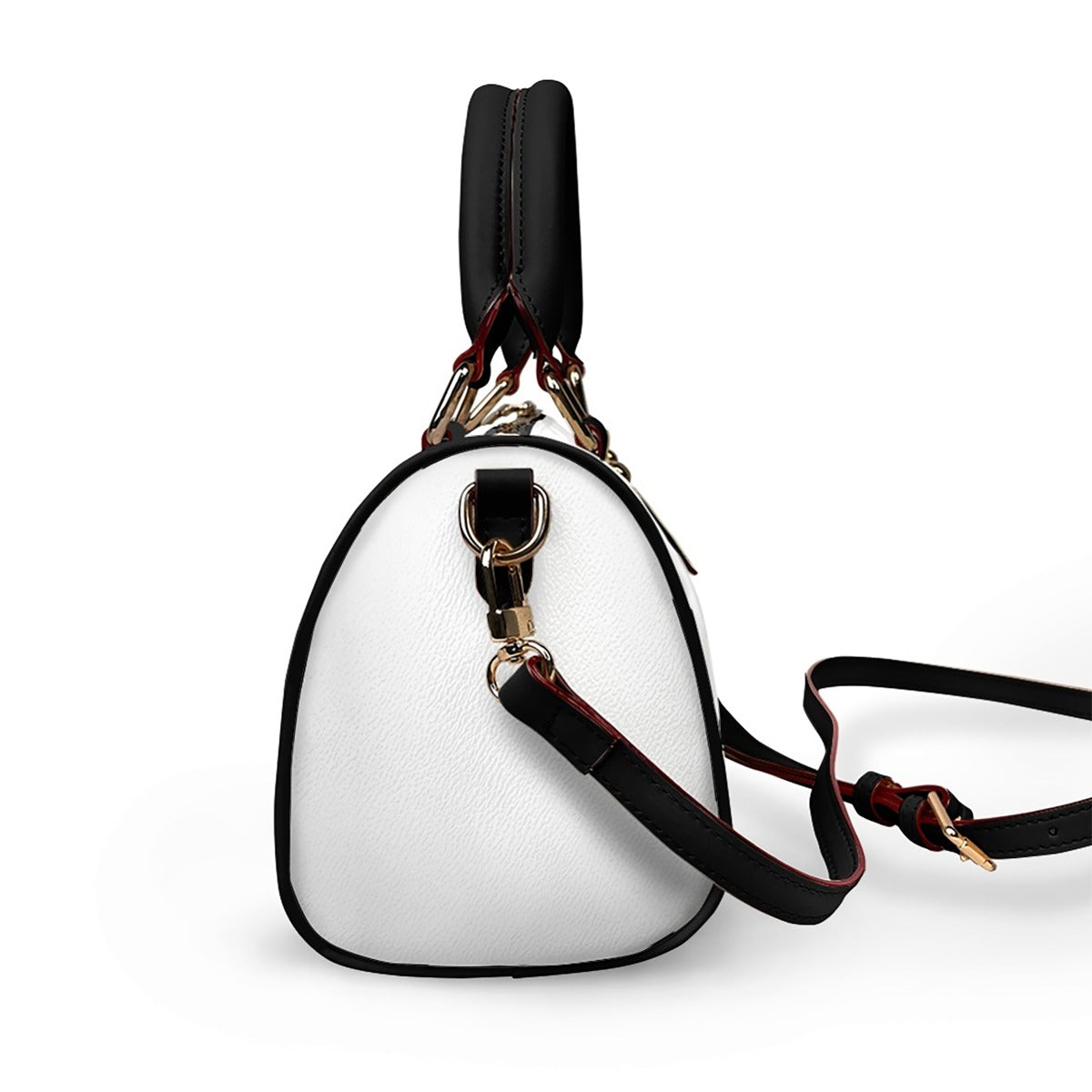 Classic Barrel-Shaped PU Leather Handbag