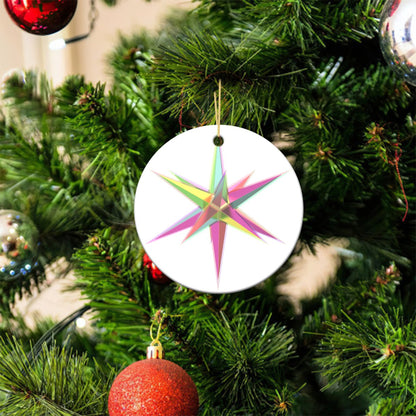 Christmas Round Ornaments Printed in USA|Single-Sided Printing （1pcs）