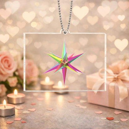 Horizontal Rectangular Acrylic Pendant|Single-Sided Printing