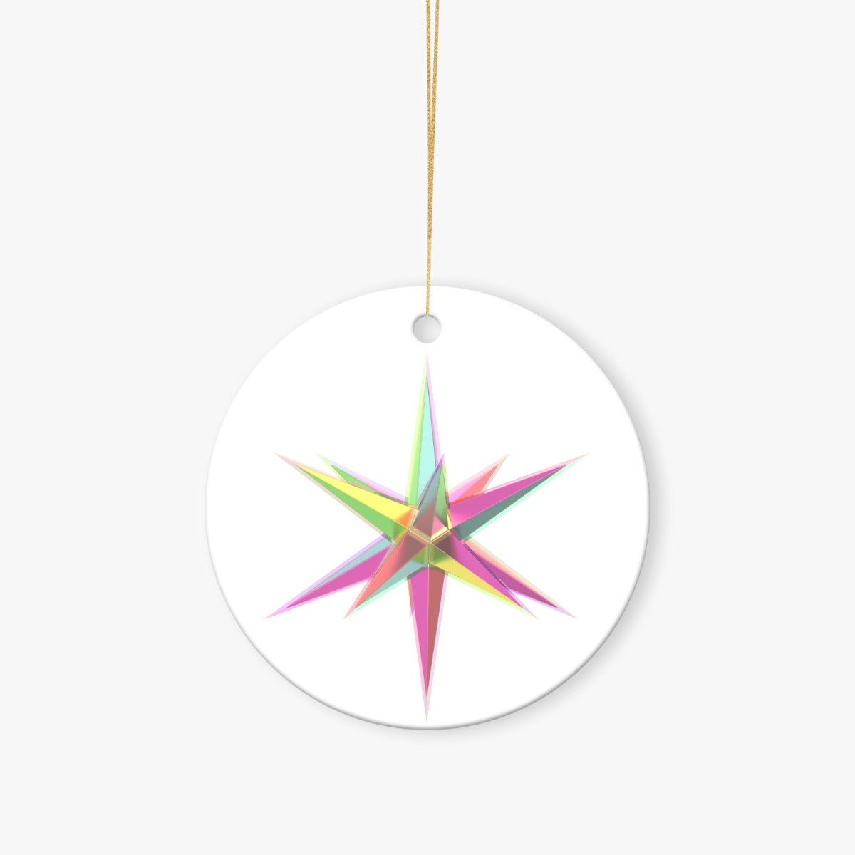 Christmas Round Ornaments Printed in USA|Single-Sided Printing （1pcs）