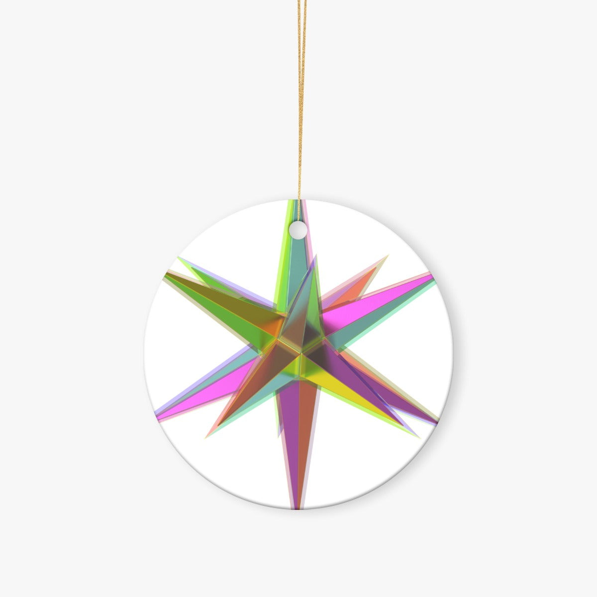 Christmas Round Ornaments Printed in USA|Single-Sided Printing （1pcs）