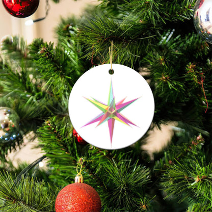 Christmas Round Ornaments Printed in USA|Single-Sided Printing （1pcs）