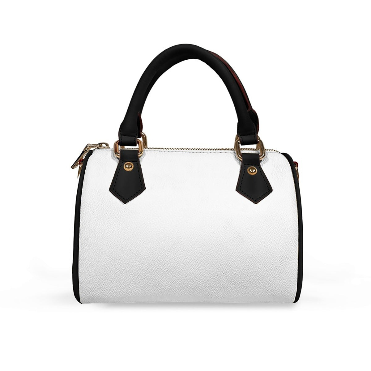 Classic Barrel-Shaped PU Leather Handbag