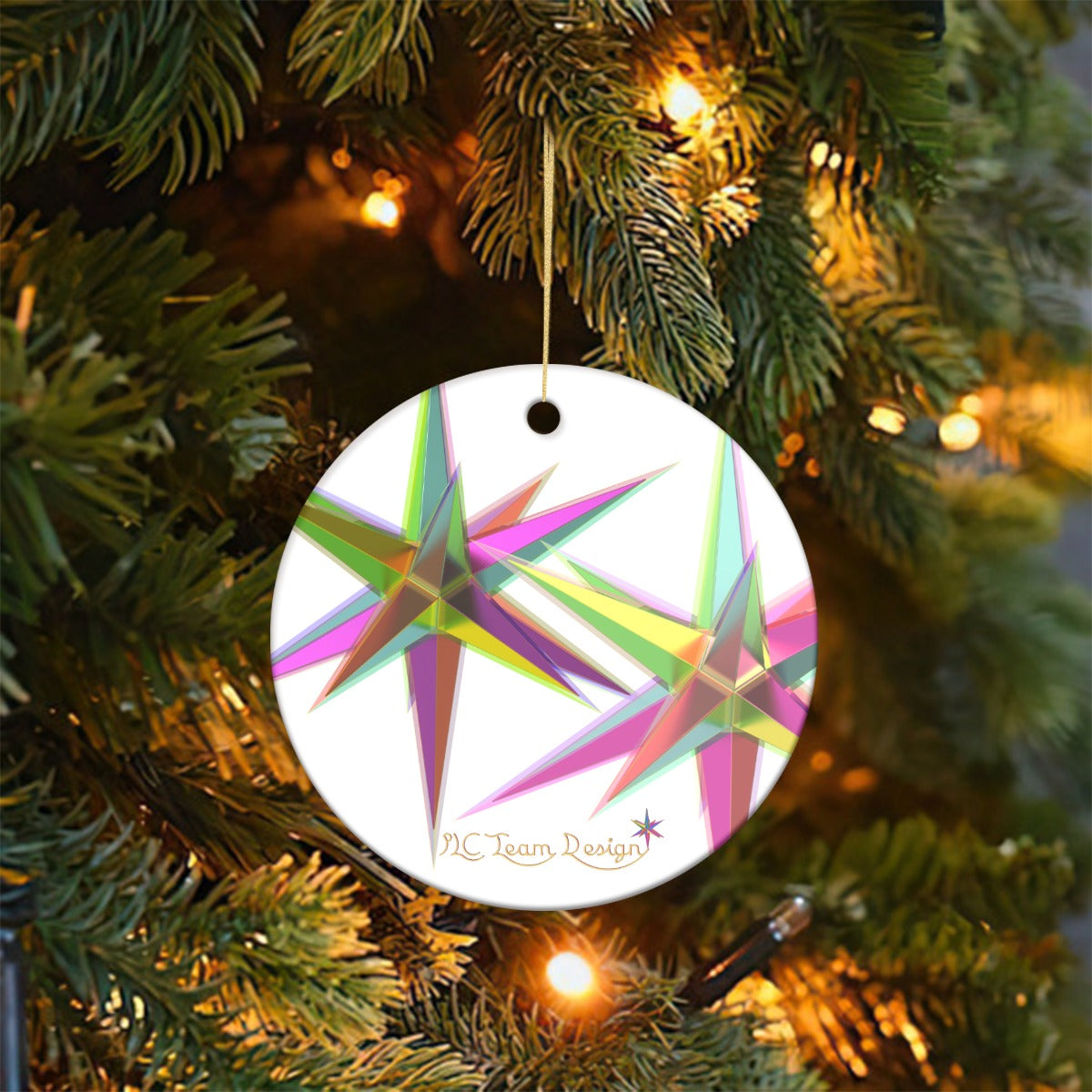Christmas Round Ornaments Printed in USA|Single-Sided Printing （1pcs）