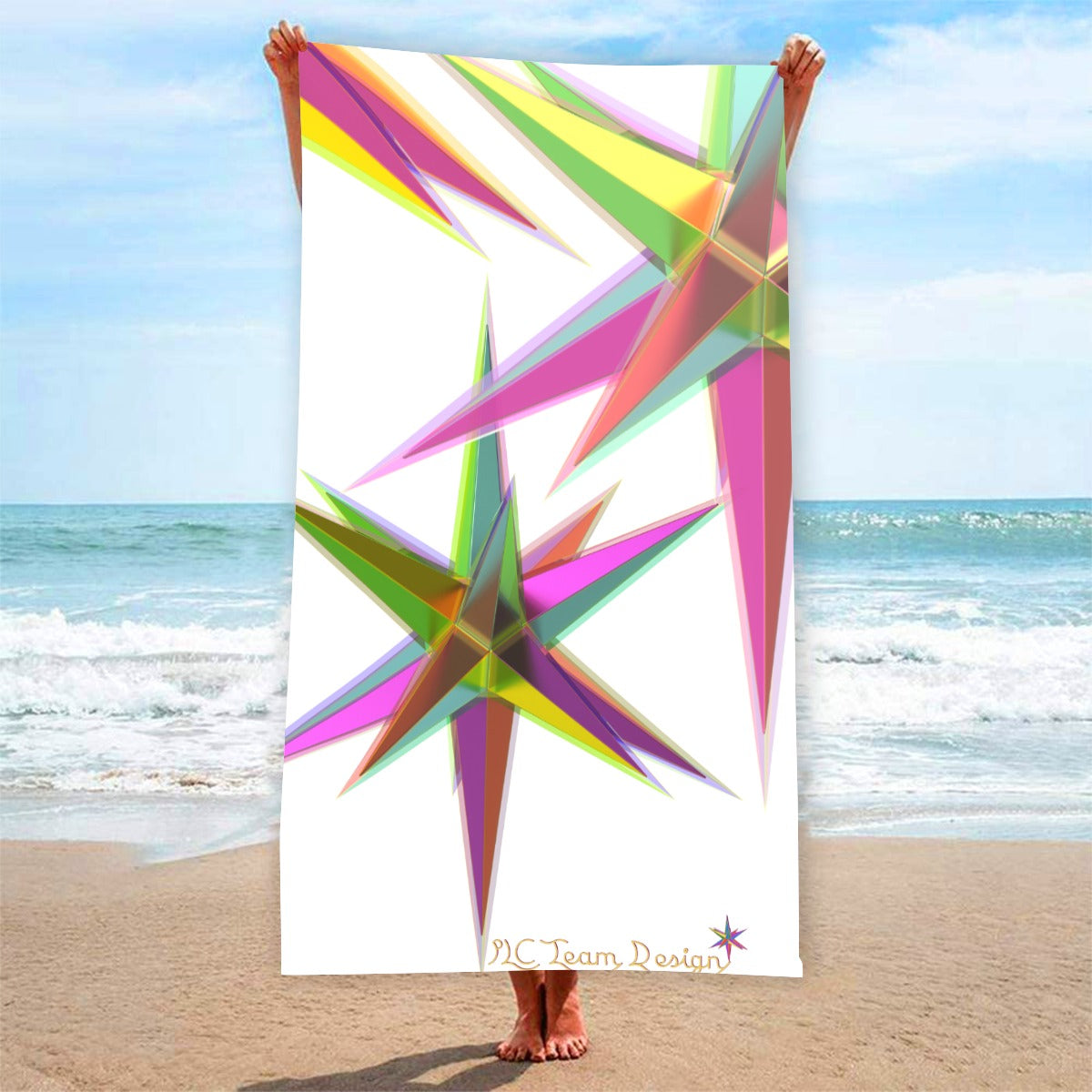 Adult Beach towel Vertical Style Printed in USA|320GSM