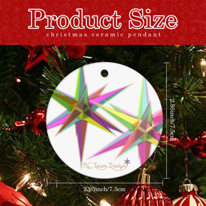 Christmas Round Ornaments Printed in USA|Single-Sided Printing （1pcs）