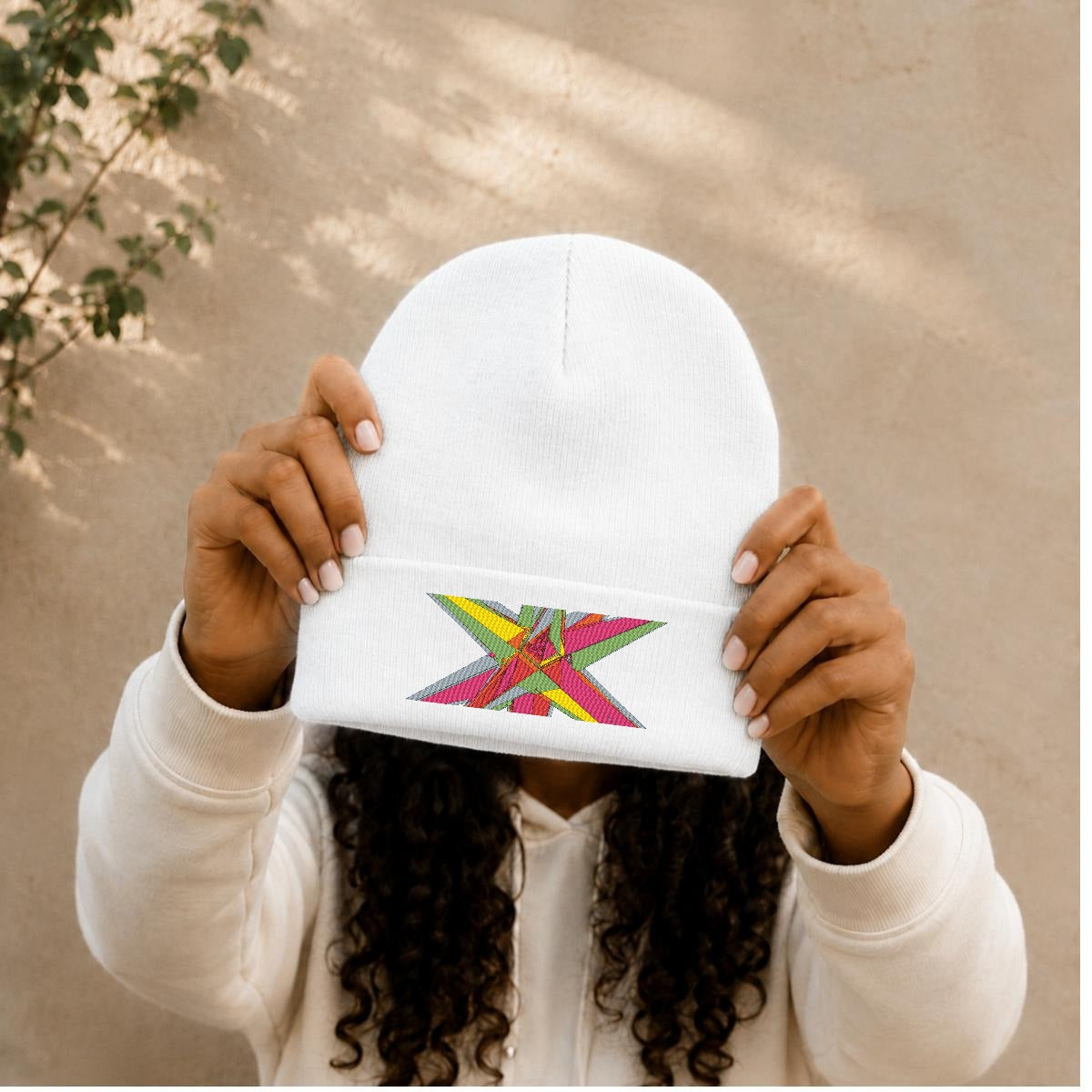 Embroidered Knit Beanie