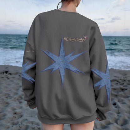 Women's Drop Shoulder Crew Neck Sweatshirt|DTF