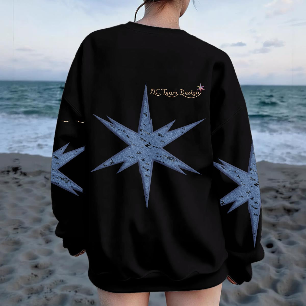 Women's Drop Shoulder Crew Neck Sweatshirt|DTF