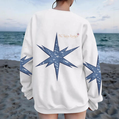 Women's Drop Shoulder Crew Neck Sweatshirt|DTF