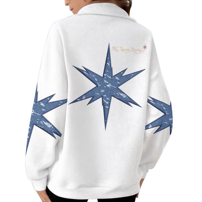 Women's Half-Zip Sweatshirt With Fleece|DTF