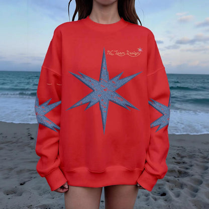 Women's Drop Shoulder Crew Neck Sweatshirt|DTF