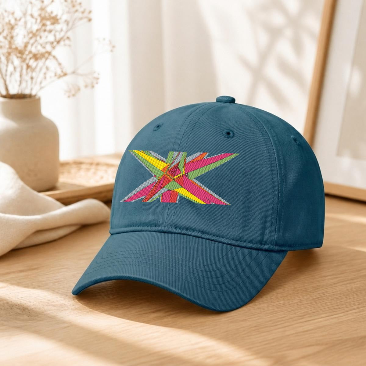 Embroidery Soft-Crown Flat Cap