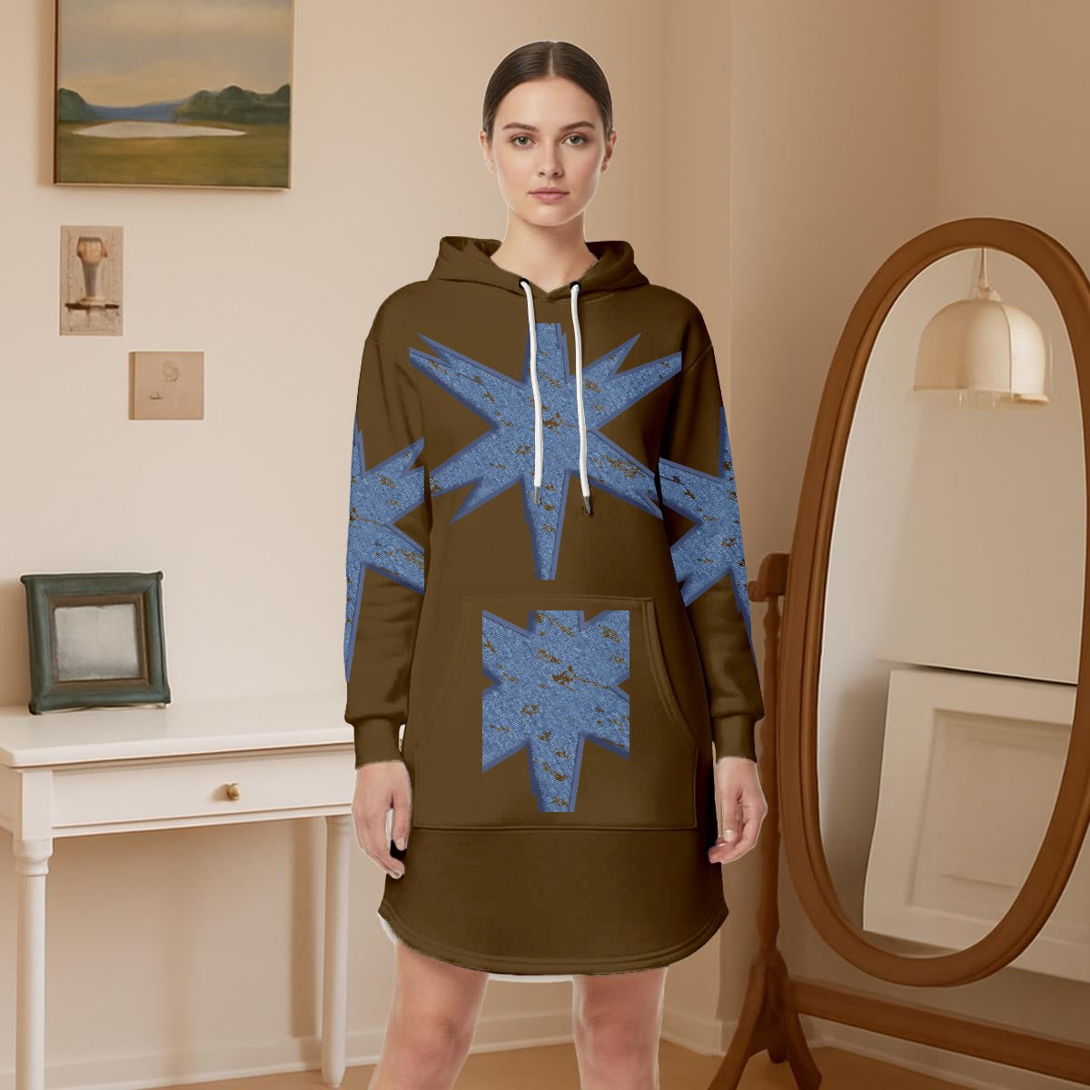 Women’s Hoodie Dress With Fleece|DTF