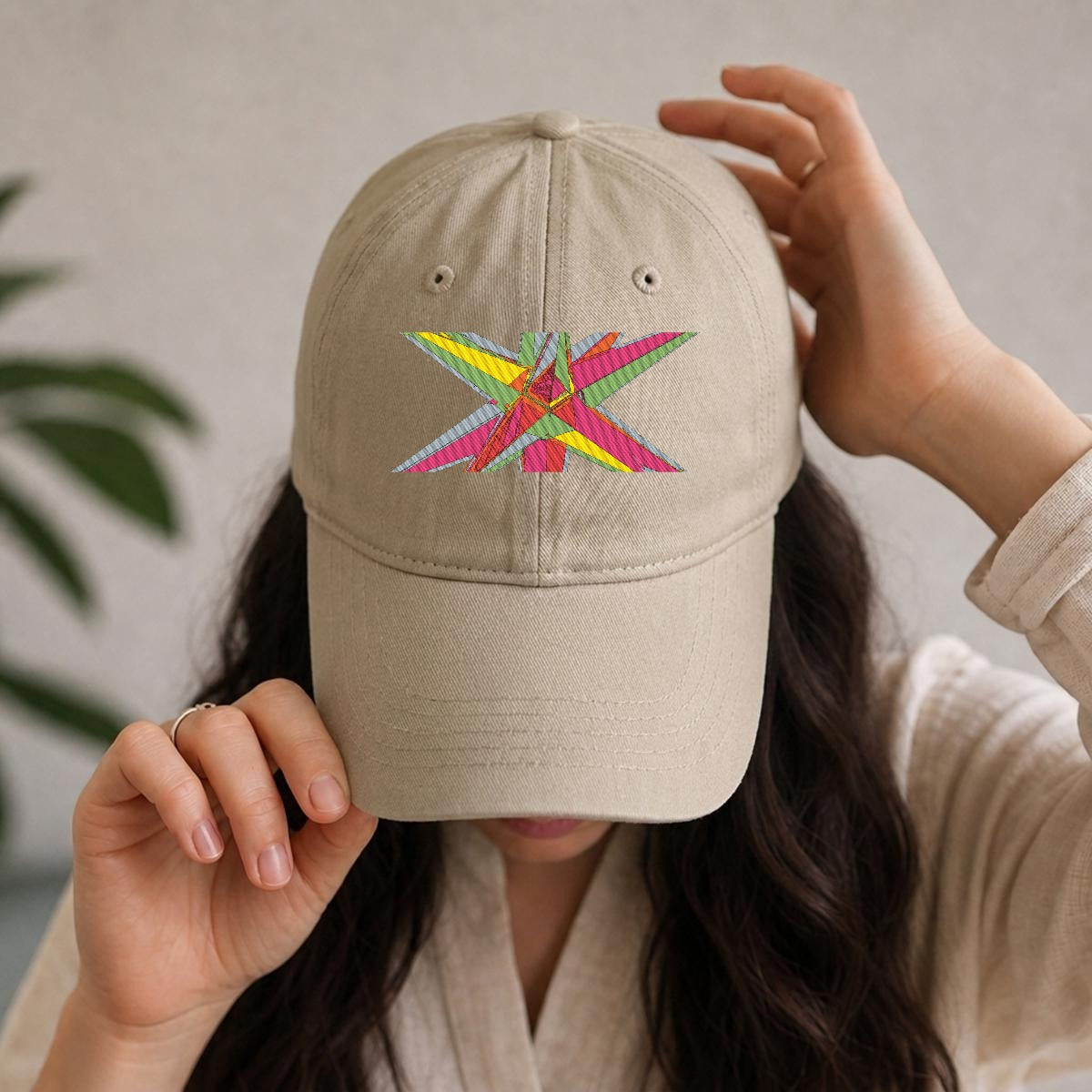Embroidery Soft-Crown Flat Cap
