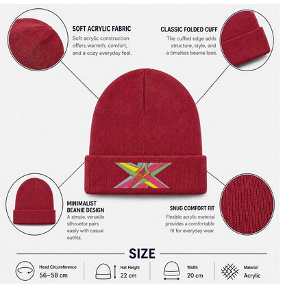 Embroidered Knit Beanie