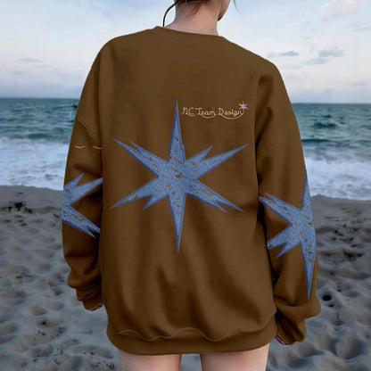 Women's Drop Shoulder Crew Neck Sweatshirt|DTF