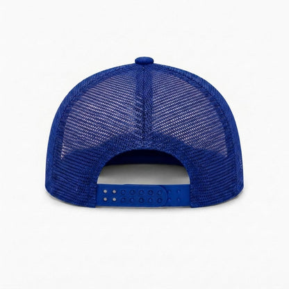 Embroidery Flat-Brim Mesh Cap
