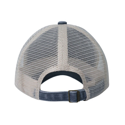 Vintage Washed Denim Mesh Cap Printed in USA