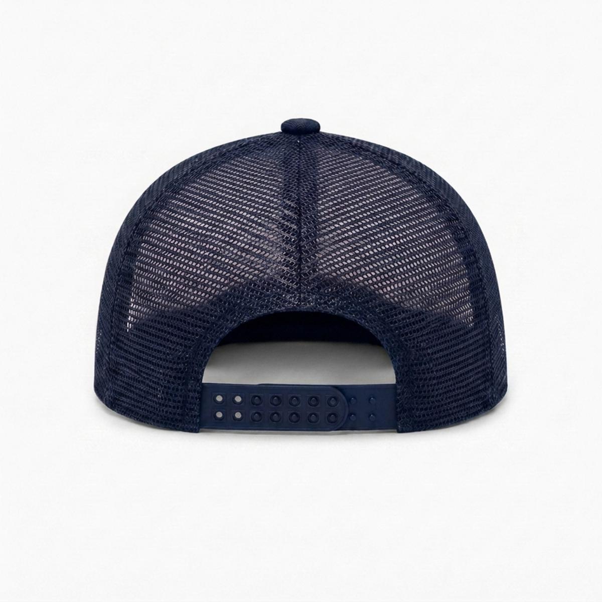 Embroidery Flat-Brim Mesh Cap