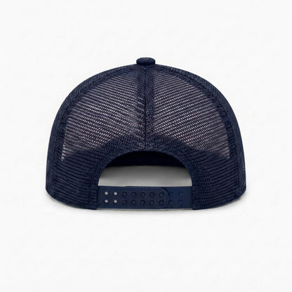 Embroidery Flat-Brim Mesh Cap