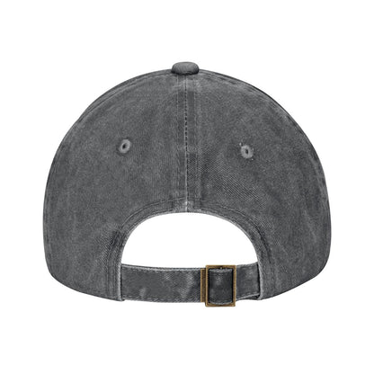 Adult Washed Denim Baseball Cap Printed in USA