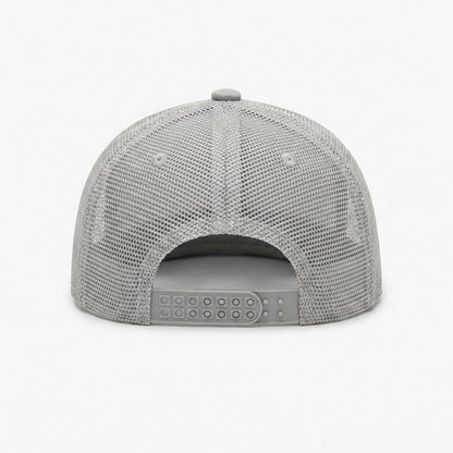 Embroidery Flat-Brim Mesh Cap