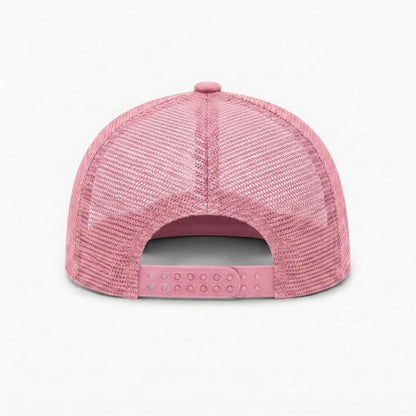 Embroidery Flat-Brim Mesh Cap