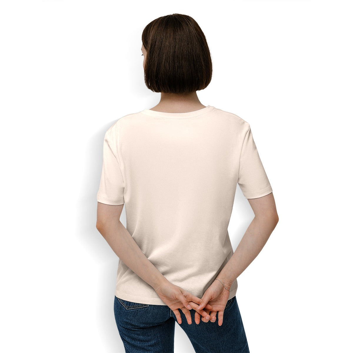 Women's Essential Crew Neck T-Shirt Printed in USA|180GSM Front DTF