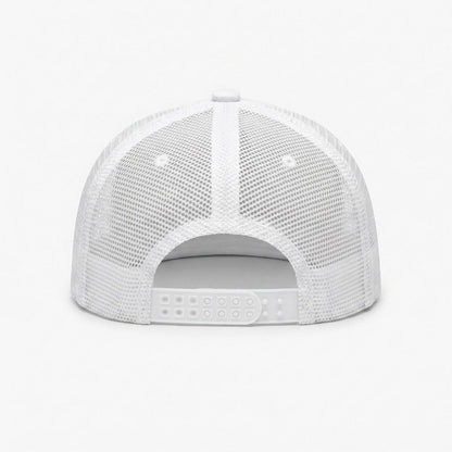 Embroidery Flat-Brim Mesh Cap
