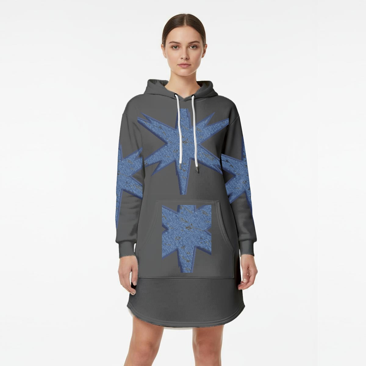 Women’s Hoodie Dress With Fleece|DTF