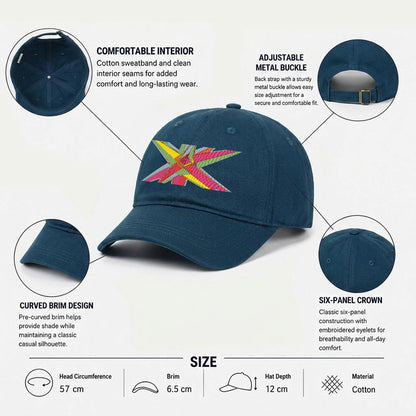 Embroidery Soft-Crown Flat Cap
