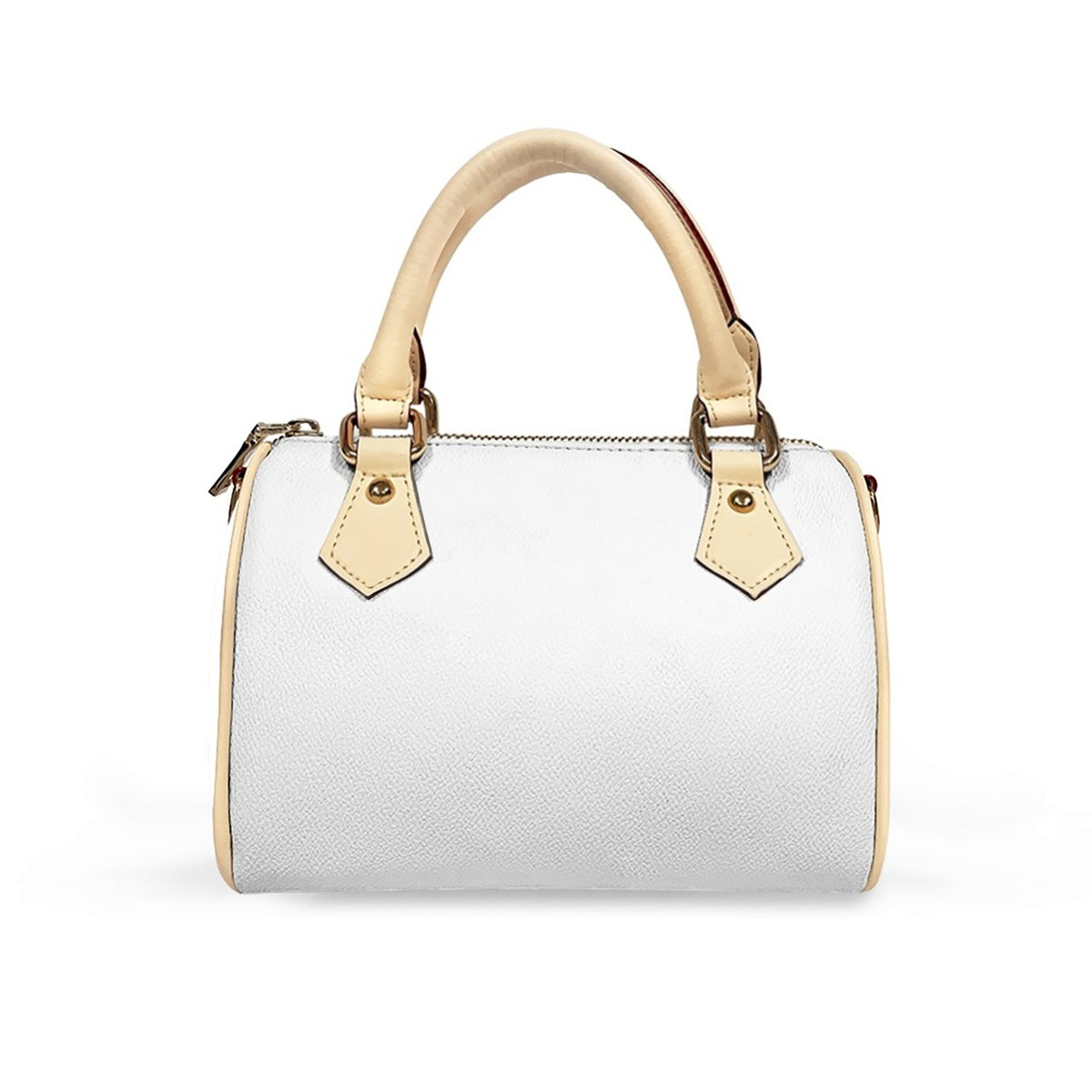 Classic Barrel-Shaped PU Leather Handbag