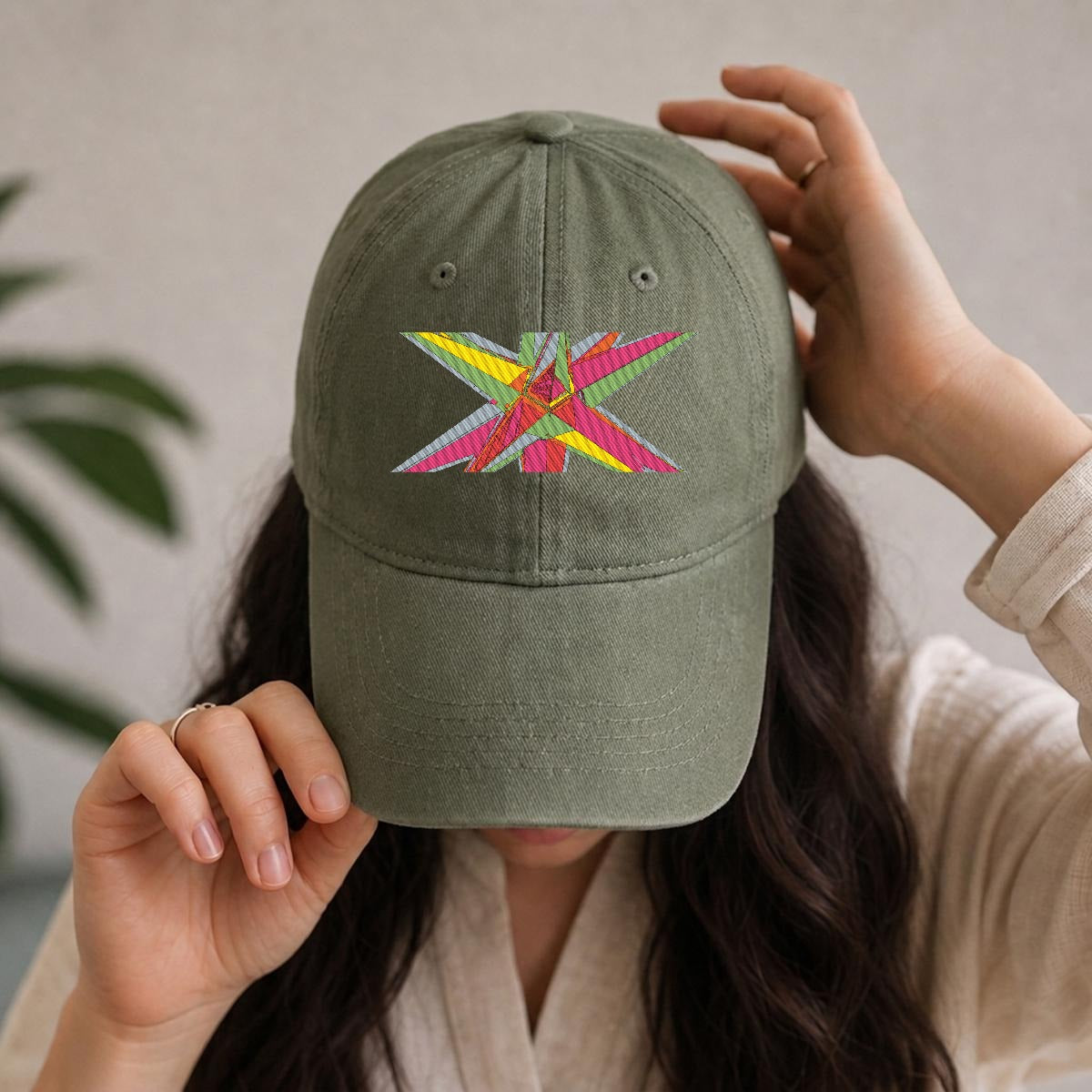 Embroidery Soft-Crown Flat Cap