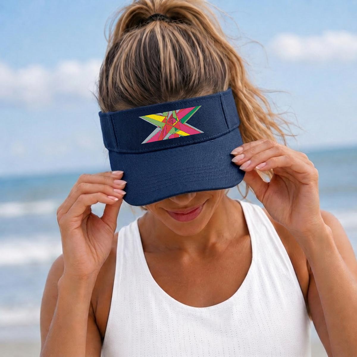 Embroidery Open-Top Visor