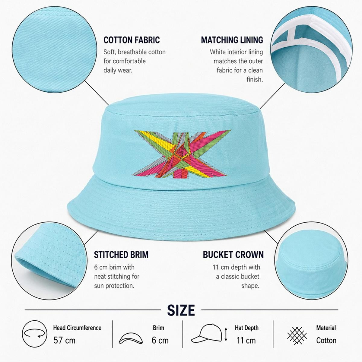 Embroidery Bucket Hat