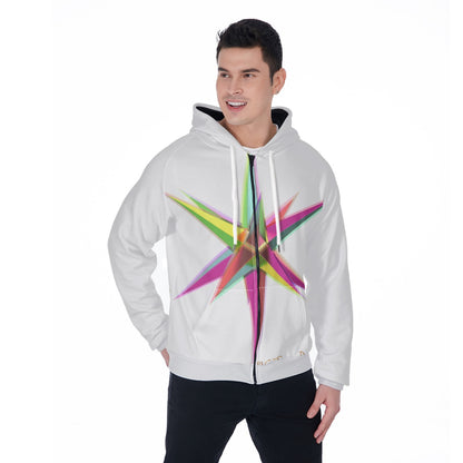 All-Over Print Men's Raglan Zip Up Hoodie
