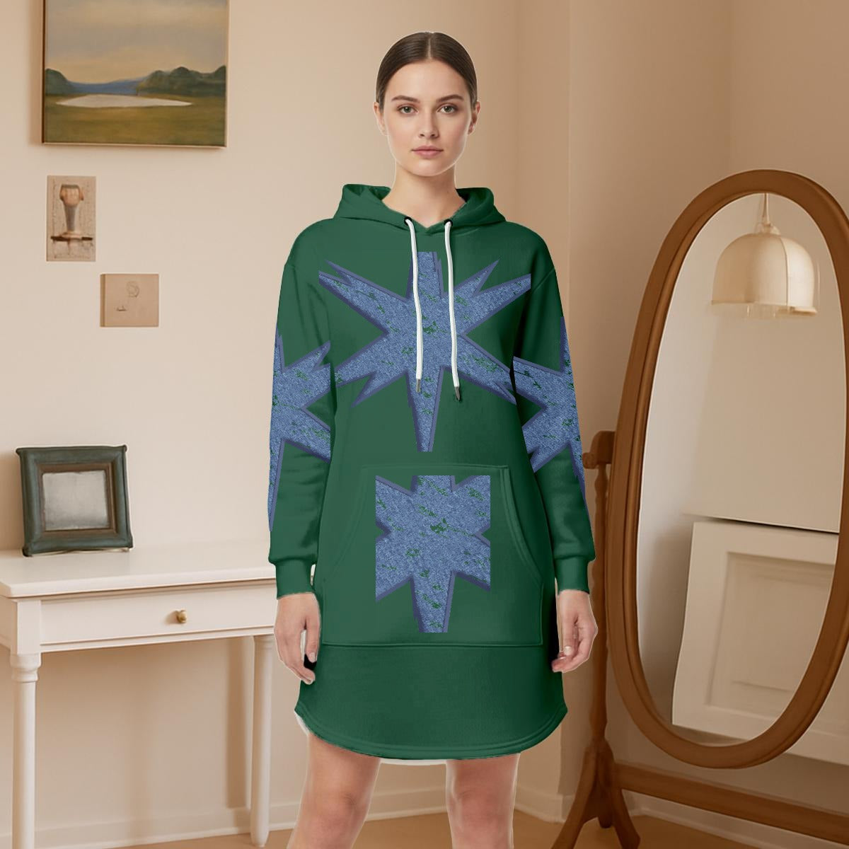Women’s Hoodie Dress With Fleece|DTF