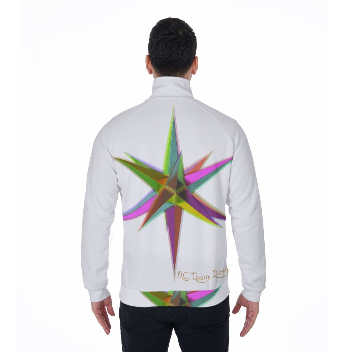 All-Over Print Men's Stand Collar Jacket