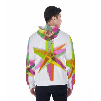 All-Over Print Men's Mirco Fleece Zip Up Hoodie