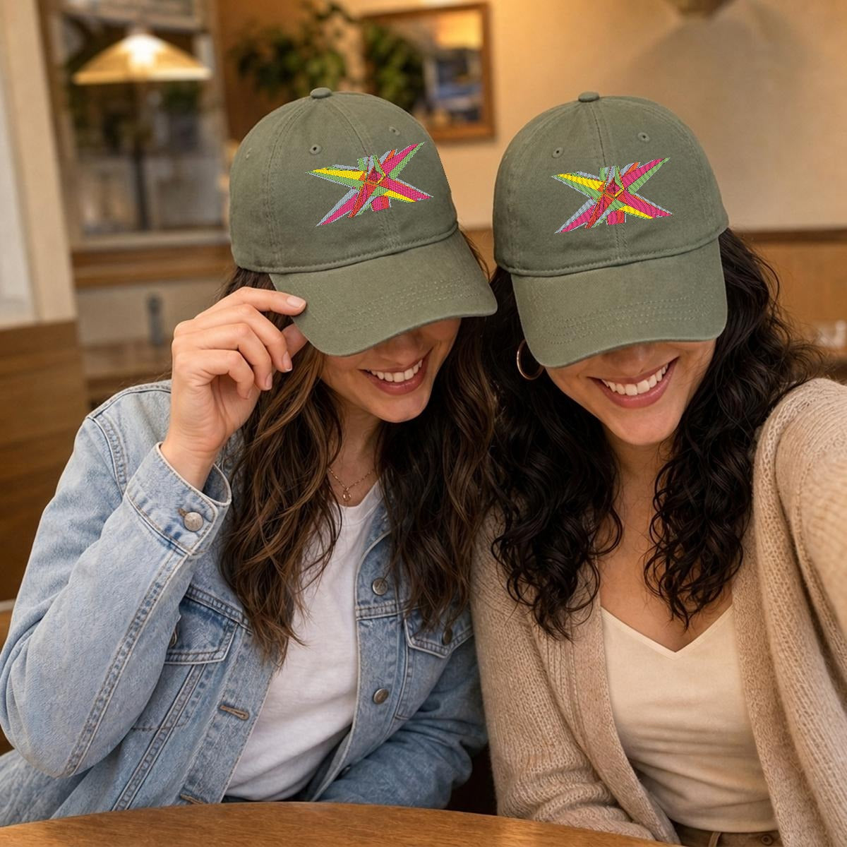 Embroidery Soft-Crown Flat Cap