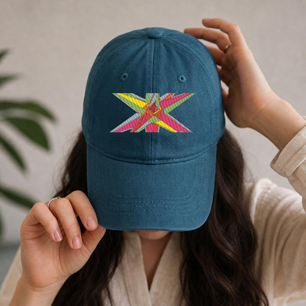 Embroidery Soft-Crown Flat Cap